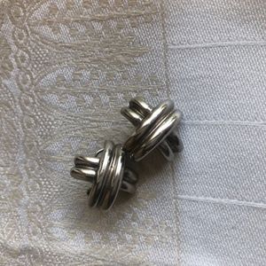 Tiffany & CO. Vintage Sterling Silver X Earrings